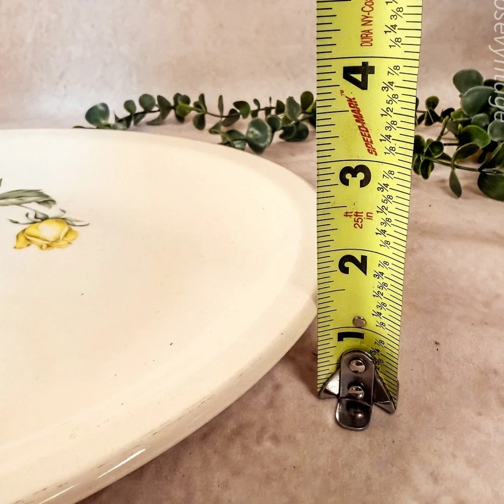 Yellow Rose Platter by Padden City Pottery‎